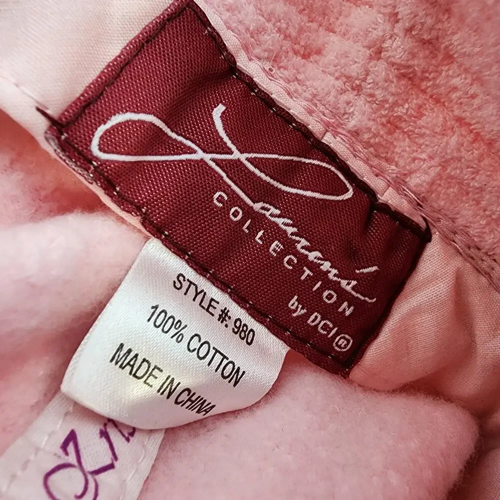 Light Pink Bucket Hat Terry Cloth One Size Plain 100% Cotton Y2K 2000s Beach OCI